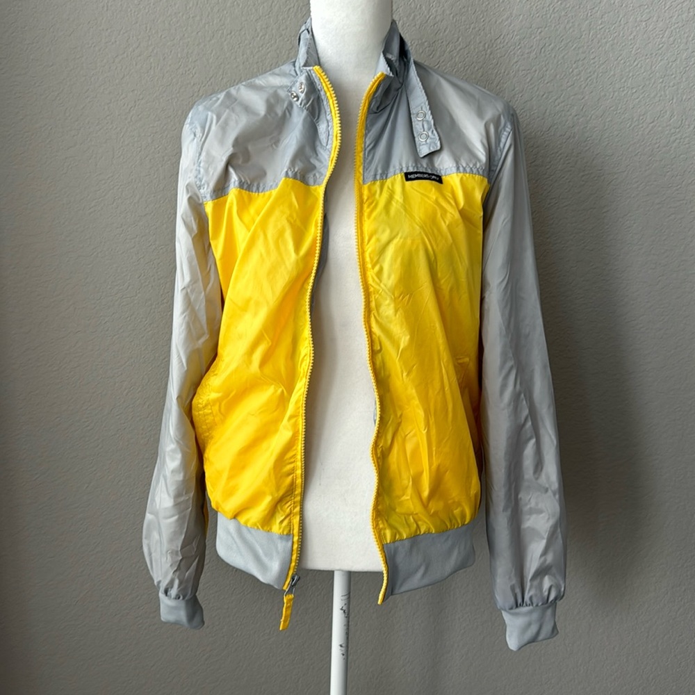 Members Only polyester grey and yellow jacket size S